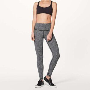 Lululemon Wunder Under Hi-Rise Tight 28" In Heathered Black Size 8